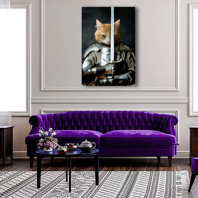Pet Armed Warrior - Custom Pet Portrait